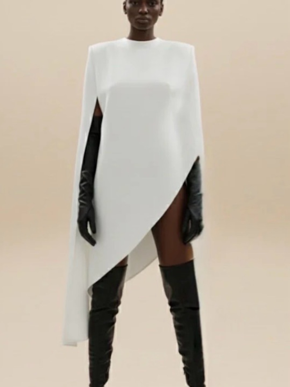 Iris Solis Asymmetrical Cape Shirt